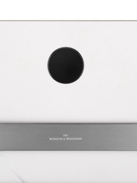 Полотенцесушитель электрический Wonzon & Woghand Stuttgart WW-A501-GM 42x80 см с каменной плитой белый мрамор/тёмный графит