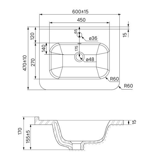 Напольная тумба с раковиной IDDIS Edifice EDI60WFi95K 60см белый