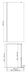 Душевая перегородка Rossel 28W39