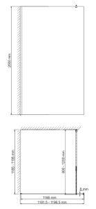 Душевая перегородка WASSERKRAFT Rossel 28W40