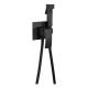 Гигиенический душ со смесителем Hansberge Cubito H3077BL чёрный матовый