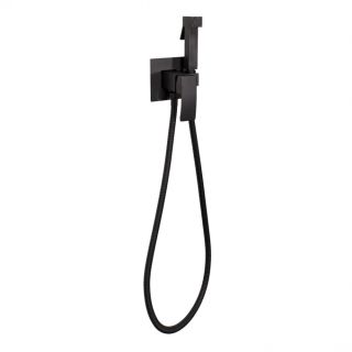 Гигиенический душ со смесителем Hansberge Cubito H3077BL чёрный матовый