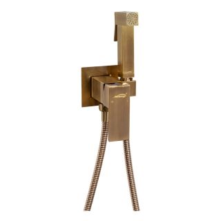 Гигиенический душ со смесителем Hansberge Cubito H3077BR бронза