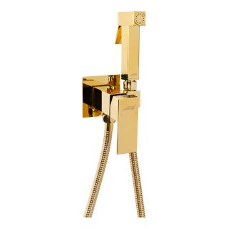 Гигиенический душ со смесителем Hansberge Cubito H3077GO золото