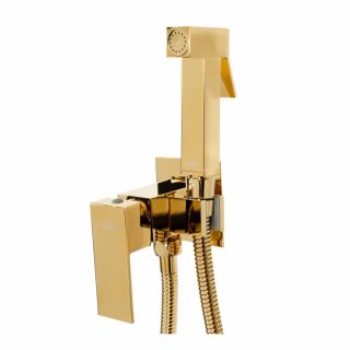 Гигиенический душ со смесителем Hansberge Cubito H3077GO золото
