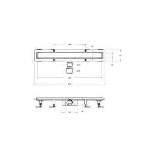 Душевой лоток BelBagno Marino BB-LD-MARINO-60-GM 60 см оружейная сталь