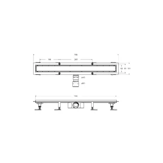 Душевой лоток BelBagno Marino BB-LD-MARINO-70-CR 70 см хром