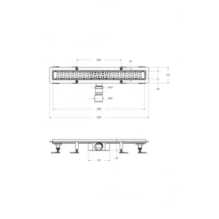 Душевой лоток BelBagno Uno BB-LD-UNO-60-CR 60 см хром