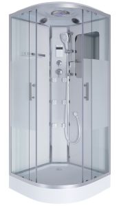 Душевая кабина Niagara NG-301-01 90x90см хром/прозрачное с матовой полосой