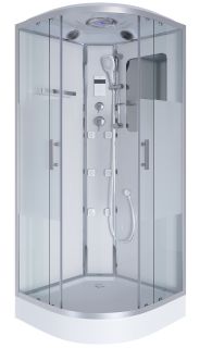 Душевая кабина Niagara NG-301-01 90x90см хром/прозрачное с матовой полосой