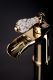 Смеситель  для раковины Boheme Vogue Crystal золото 211-CRST