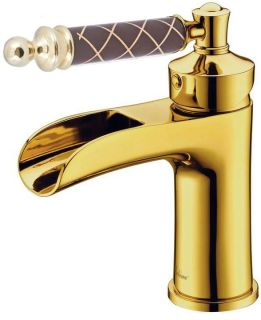 Смеситель для раковины Boheme Vogue золото Murano, шоколад_Комплект золото