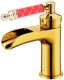Смеситель для раковины Boheme Vogue золото Murano, рубиновое_Комплект золото