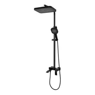 Душевая стойка Hansberge Cubito H5077BL чёрный матовый