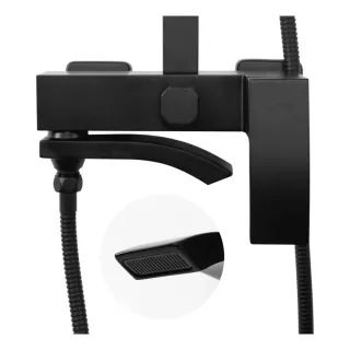Душевая стойка Hansberge Cubito H5077BL чёрный матовый