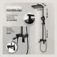 Душевая стойка Hansberge Cubito H5077BL чёрный матовый