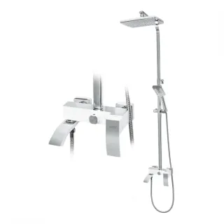 Душевая стойка Hansberge Cubito H5077W1 белый/хром