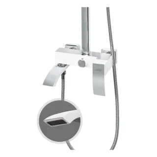 Душевая стойка Hansberge Cubito H5077W1 белый/хром