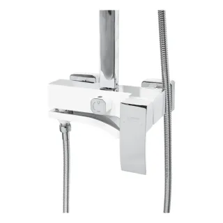 Душевая стойка Hansberge Cubito H5077W1 белый/хром