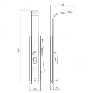 Душевая панель SSWW FT93146 MP Душевая панель SSWW FT93146 MP