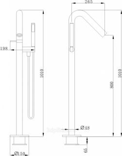 SSWW F102 смеситель напольный для ванны SSWW F102 смеситель напольный для ванны