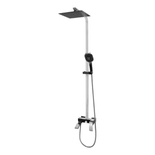 Душевая стойка Hansberge Cubito H5077BC чёрный/хром