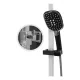 Душевая стойка Hansberge Cubito H5077BC чёрный/хром