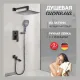 Душевой комплект Hansberge Cubito H6077BL чёрный матовый