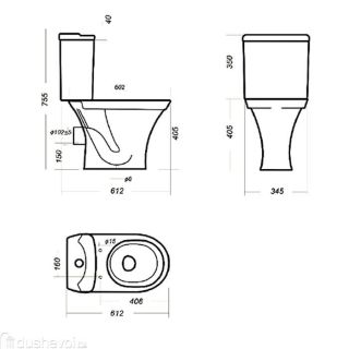 Унитаз-компакт Sanita Эпос WC.CCEpos2-PWHT.GS1 белый
