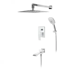Душевой комплект Hansberge Cubito H6077W белый/хром