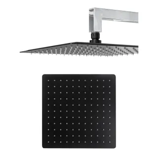 Душевой комплект Hansberge Cubito H6077BC чёрный/хром