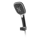 Душевой комплект Hansberge Cubito H6077BC чёрный/хром