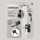 Душевой комплект Hansberge Cubito H6077BC чёрный/хром