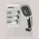 Душевой комплект Hansberge Cubito H6077BC чёрный/хром