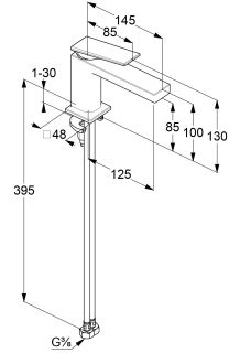Смеситель для раковины Kludi Decus 54290N175 брашированная бронза