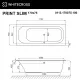 Ванна акриловая Whitecross Print Slim 0113.170075.100 170 х 75 см белая
