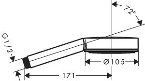 Душевая лейка Hansgrohe Pulsify 105 1jet 24120670
