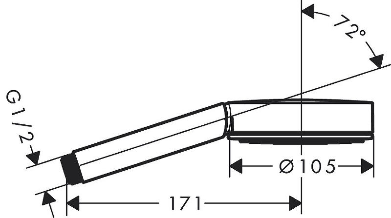 Душевая лейка Hansgrohe Pulsify 105 1jet 24120670