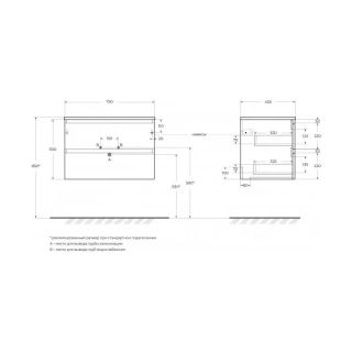 Тумба под раковину BelBagno Kraft KRAFT-750-2C-SO-СO 75 см бежевый матовый