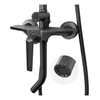 Душевая стойка Hansberge H5068BG графит