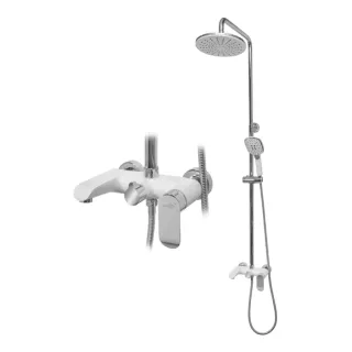 Душевая стойка Hansberge Opera H5033W белый/хром