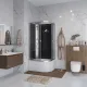 Душевая кабина Niagara Eco E90/70/40L/TN/BK 90x70 см без крыши профиль хром стекло тонированное