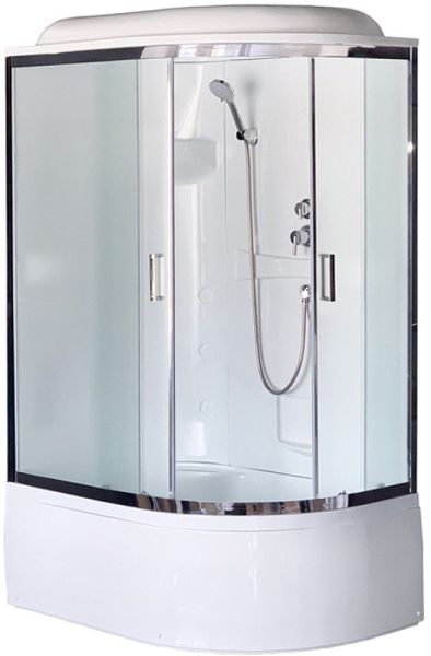 Душевая кабина Royal Bath BK левая стекло матовое 120x80см RB8120BK1-M-CH-L-EL