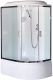 Душевая кабина Royal Bath BK левая стекло матовое 120x80см RB8120BK1-M-CH-L-EL