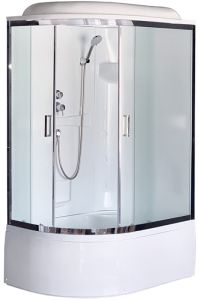 Душевая кабина Royal Bath BK правая стекло матовое 120x80см RB8120BK1-M-CH-R-EL