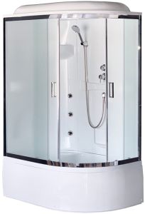 Душевая кабина Royal Bath BK левая стекло матовое 120x80см RB8120BK2-M-CH-L-EL