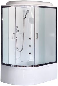 Душевая кабина Royal Bath BK правая стекло матовое 120x80см RB8120BK2-M-CH-R-EL