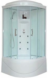 Душевая кабина Royal Bath BK стекло белое/прозрачное 100x100см RB100BK3-WT