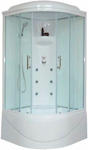 Душевая кабина Royal Bath BK стекло белое/прозрачное 100x100см  RB100BK3-WT-CH