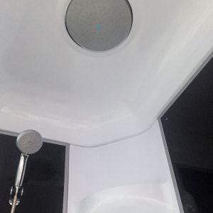 Душевая кабина Royal Bath BK стекло чёрное/прозрачное 100x100см RB100BK6-BT